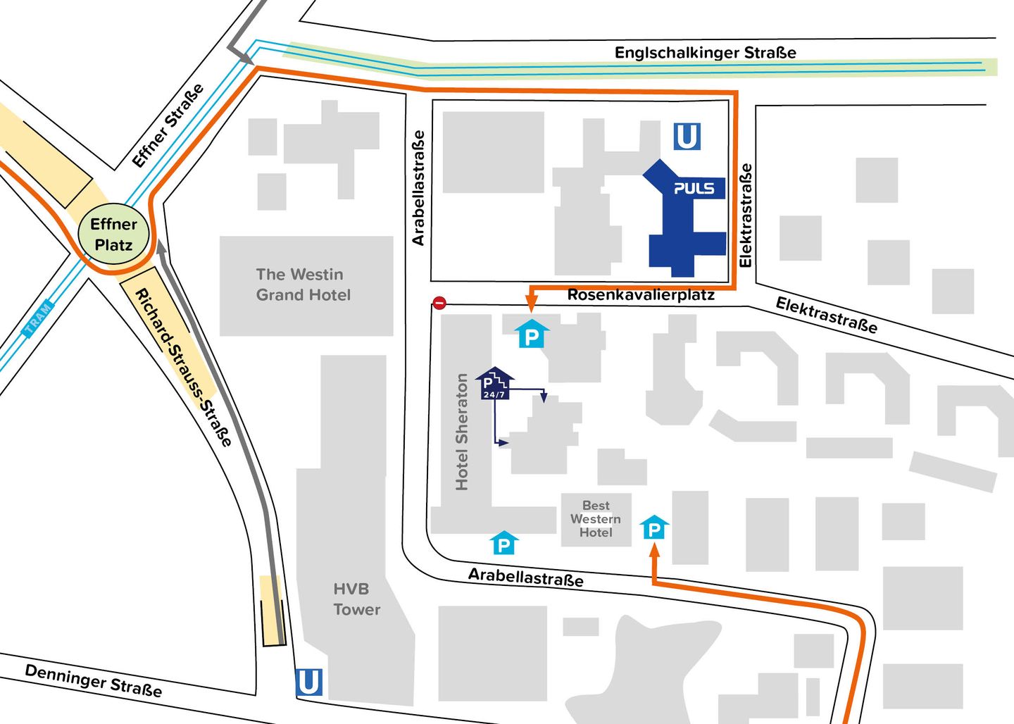 PULS route map car