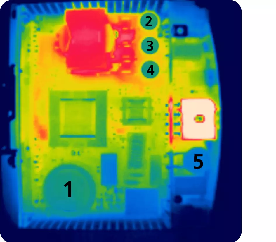 Image thermographique d'une alimentation électrique