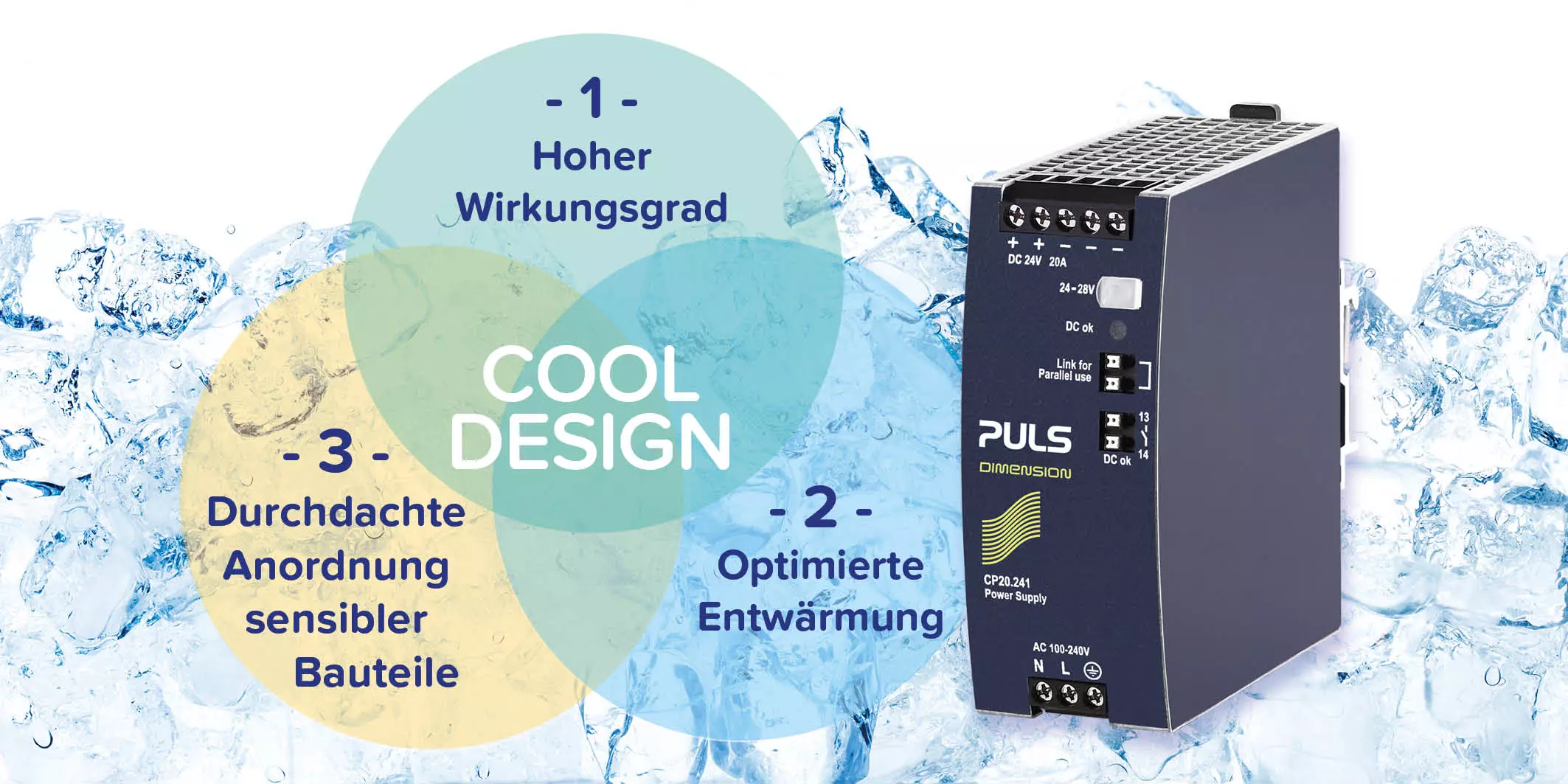 Das PULS Cool-Design sorgt fÃ¼r eine lange Lebensdauer der Netzteile